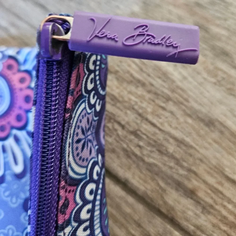 NWOT Vera Bradley Purple 3 Ring Binder Zipper Pouch Bag